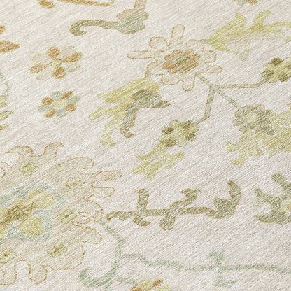 LOOMLAN Rugs Louis Ivory Washable Indoor-Outdoor Rug