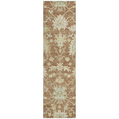 LOOMLAN Rugs Louis Orange Washable Indoor-Outdoor Rug