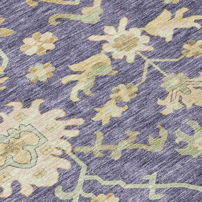 LOOMLAN Rugs Louis Purple Washable Indoor-Outdoor Rug