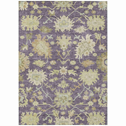 LOOMLAN Rugs Louis Purple Washable Indoor-Outdoor Rug