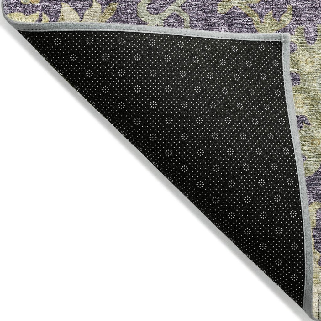 LOOMLAN Rugs Louis Purple Washable Indoor-Outdoor Rug