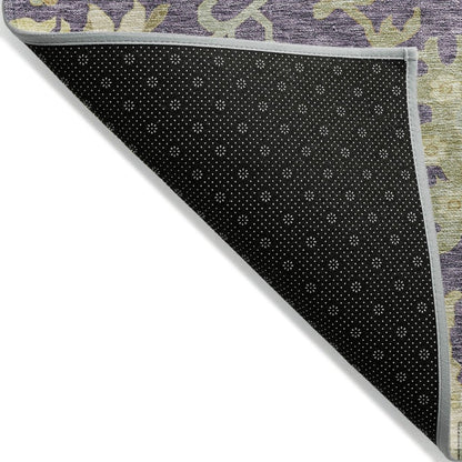 LOOMLAN Rugs Louis Purple Washable Indoor-Outdoor Rug