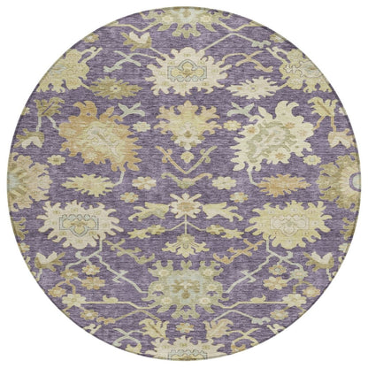 LOOMLAN Rugs Louis Purple Washable Indoor-Outdoor Rug