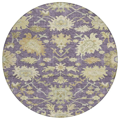 LOOMLAN Rugs Louis Purple Washable Indoor-Outdoor Rug