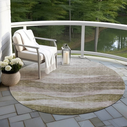 Louisa Brown Washable Indoor - Outdoor Rug - LOOMLAN - LOOMLAN Rugs - Outdoor Rugs
