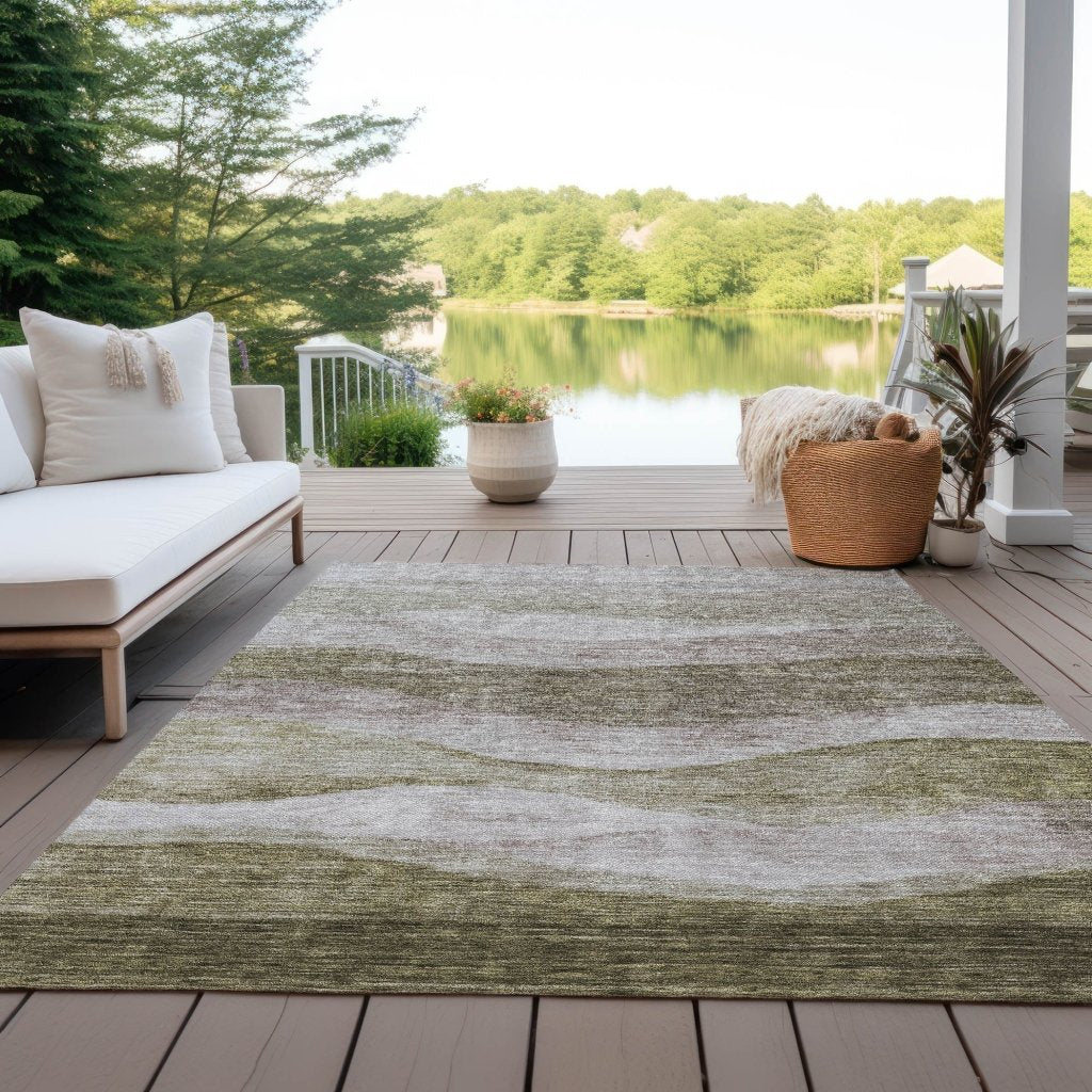 Louisa Brown Washable Indoor - Outdoor Rug - LOOMLAN - LOOMLAN Rugs - Outdoor Rugs