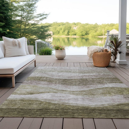 Louisa Brown Washable Indoor - Outdoor Rug - LOOMLAN - LOOMLAN Rugs - Outdoor Rugs