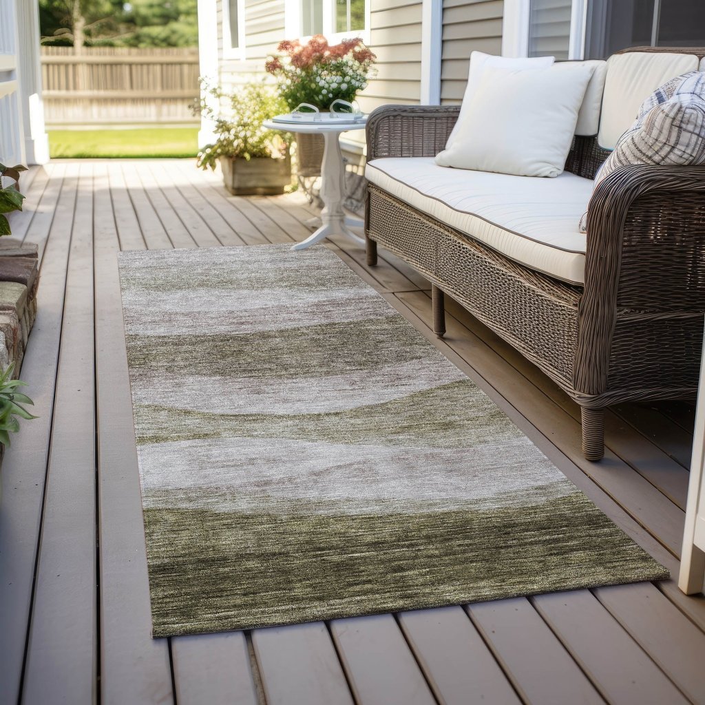 Louisa Brown Washable Indoor - Outdoor Rug - LOOMLAN - LOOMLAN Rugs - Outdoor Rugs