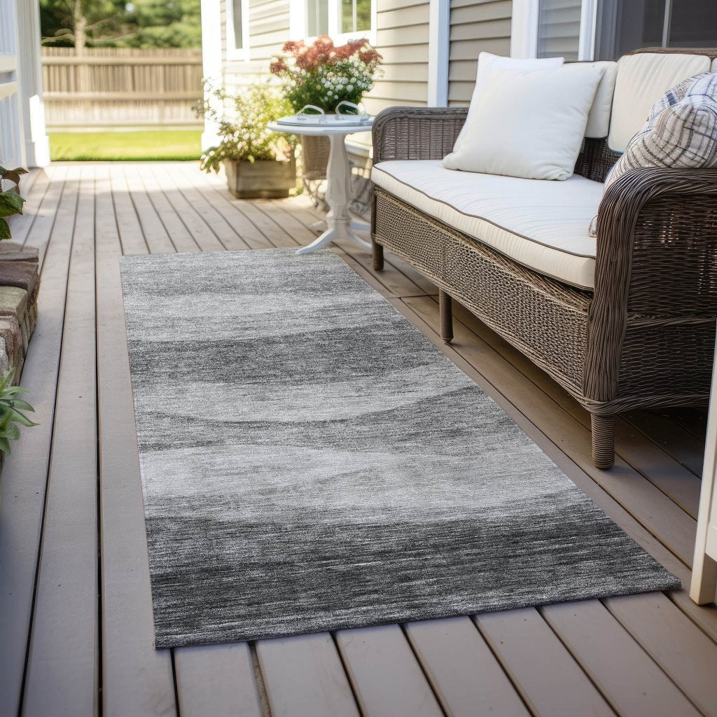Louisa Gray Washable Indoor - Outdoor Rug - LOOMLAN - LOOMLAN Rugs - Outdoor Rugs