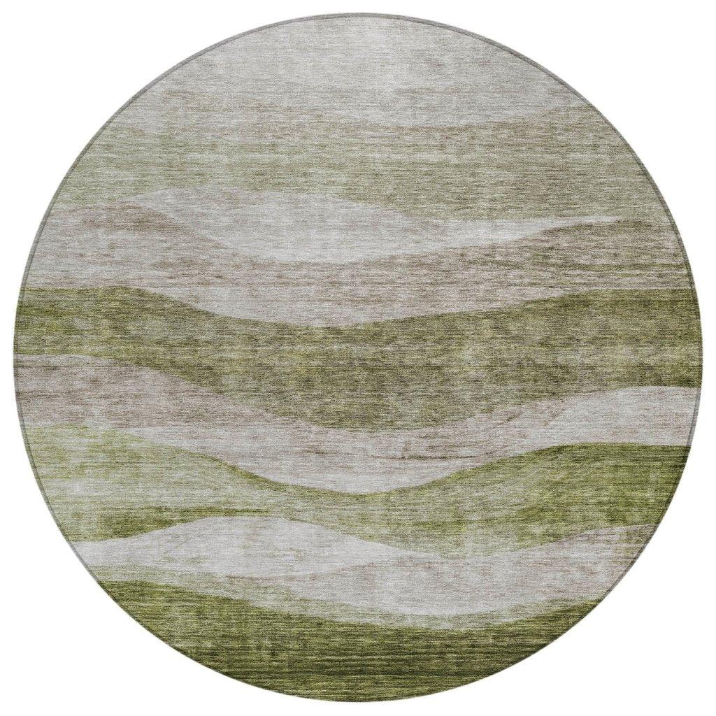 Louisa Green Washable Indoor-Outdoor Rug
