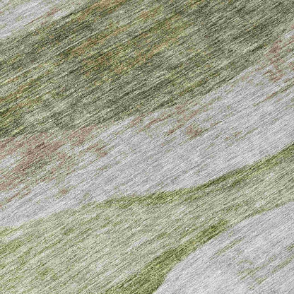 Louisa Green Washable Indoor - Outdoor Rug - LOOMLAN - LOOMLAN Rugs - Outdoor Rugs