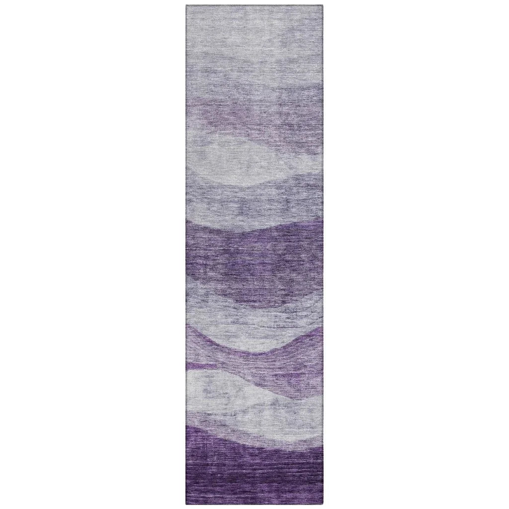 Louisa Purple Washable Indoor-Outdoor Rug