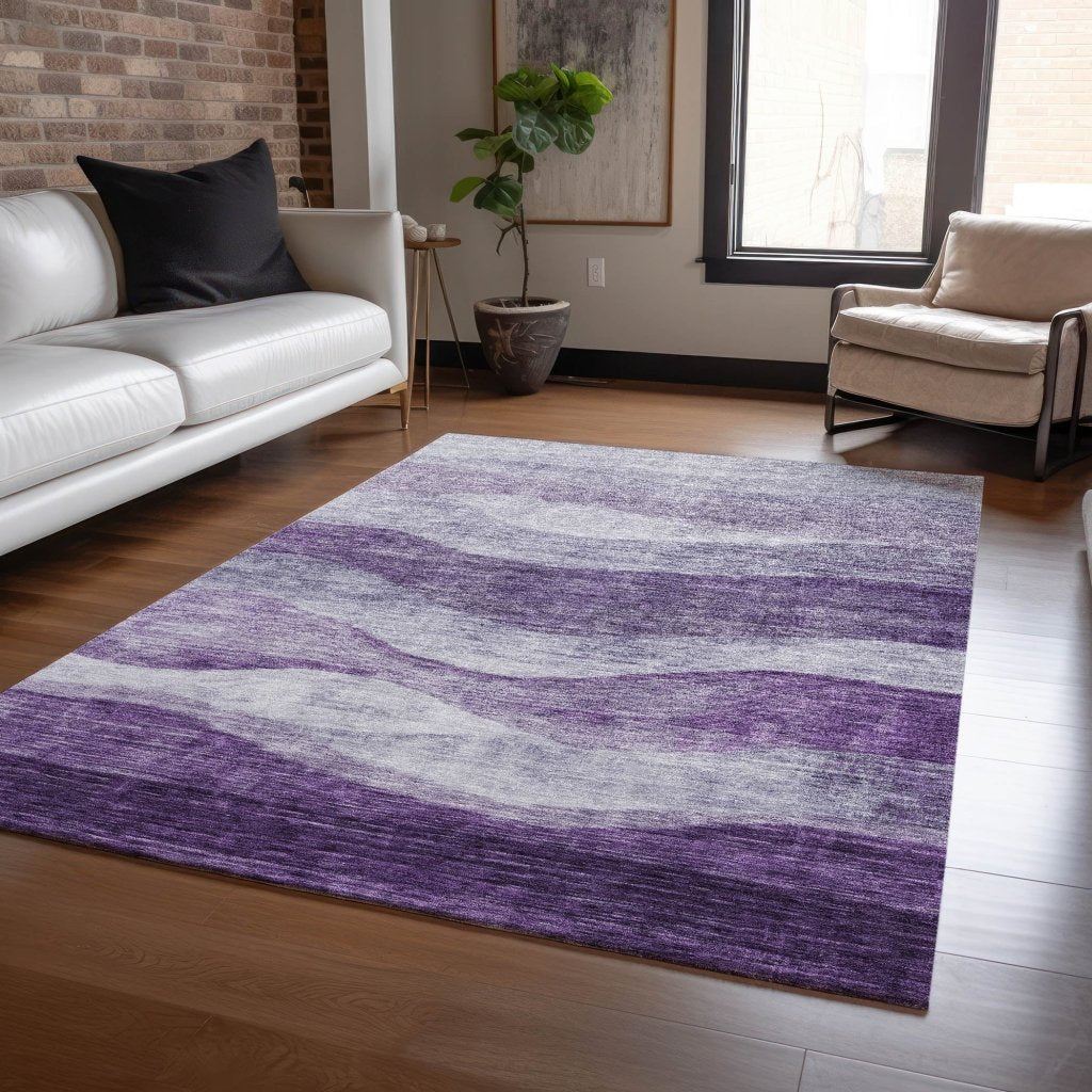 Louisa Purple Washable Indoor - Outdoor Rug - LOOMLAN - LOOMLAN Rugs - Outdoor Rugs