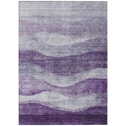 Louisa Purple Washable Indoor-Outdoor Rug
