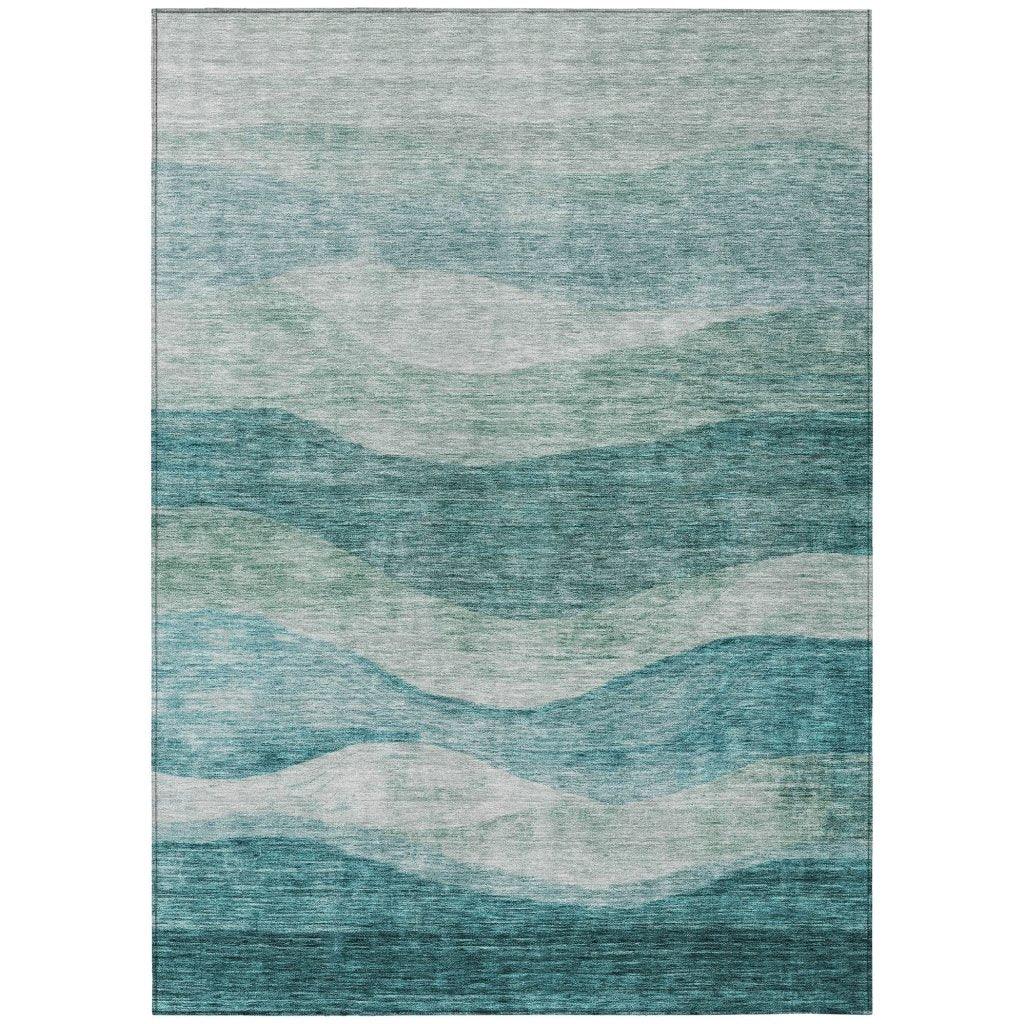 Louisa Seafoam Washable Indoor-Outdoor Rug