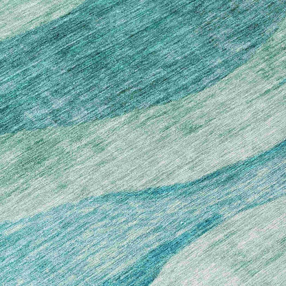 Louisa Teal Washable Indoor - Outdoor Rug - LOOMLAN - LOOMLAN Rugs - Outdoor Rugs