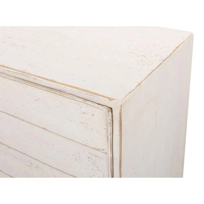 Louvered Sideboard Whitewash Cabinet For Living Room - LOOMLAN - Sarreid - Sideboards