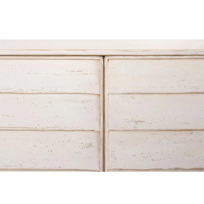 Louvered Sideboard Whitewash Cabinet For Living Room - LOOMLAN - Sarreid - Sideboards