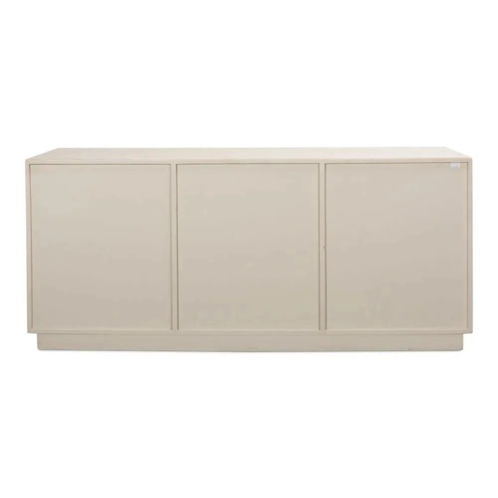 Louvered Sideboard Whitewash Cabinet For Living Room - LOOMLAN - Sarreid - Sideboards