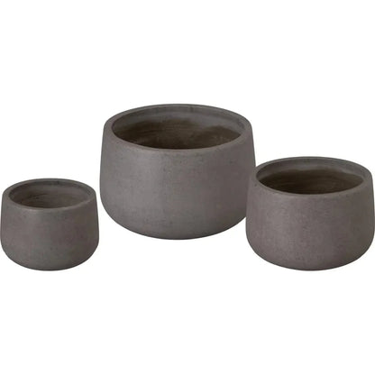 Low Opus Gray Terrazzo Round Planter - LOOMLAN - Planters