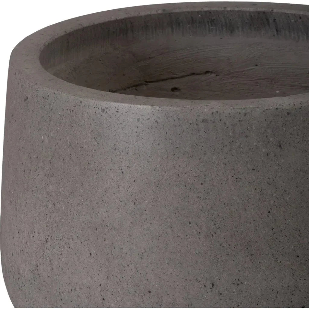 Low Opus Gray Terrazzo Round Planter - LOOMLAN - Planters