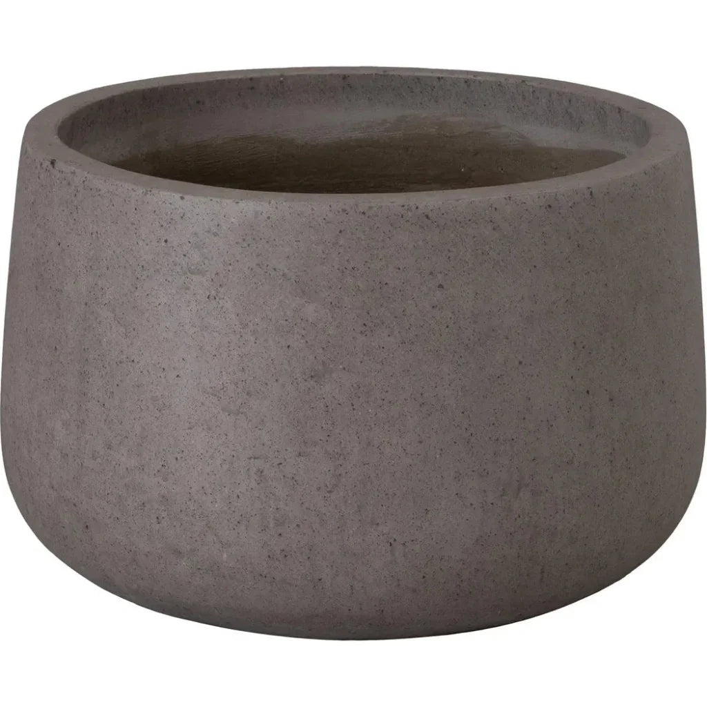 Low Opus Gray Terrazzo Round Planter