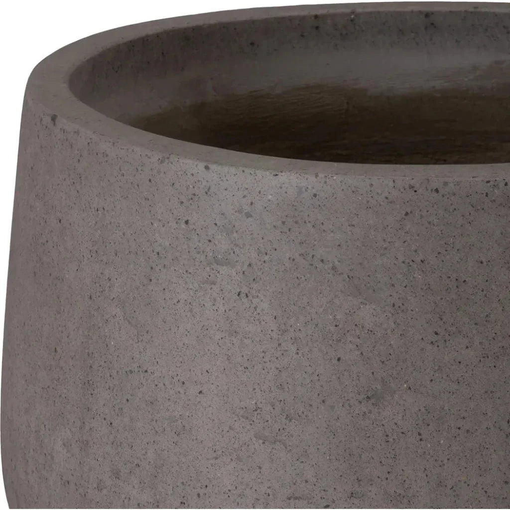 Low Opus Gray Terrazzo Round Planter - LOOMLAN - Planters