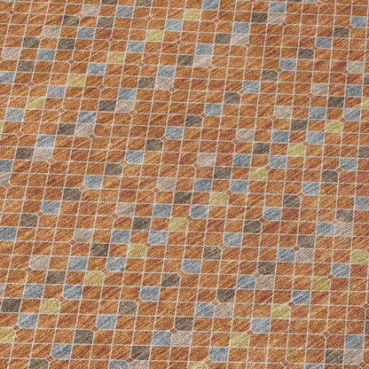 LOOMLAN Rugs Lozenza Orange Washable Indoor-Outdoor Rug