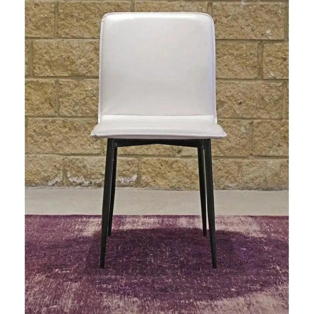 Luca Leather Armless Dining Chair 2PC - LOOMLAN - LH Imports - Dining Chairs