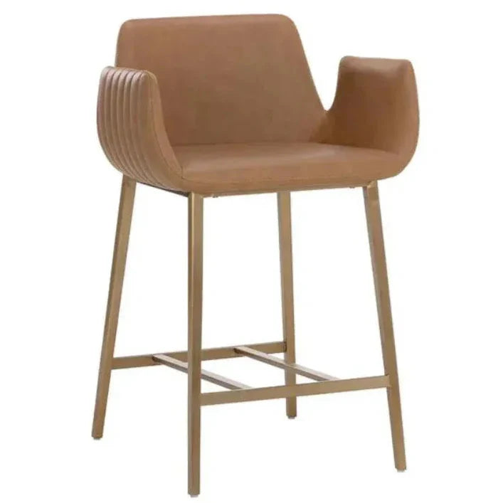 SUNPAN Lucano Leather Counter Stool