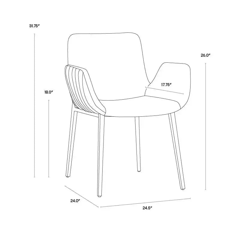 SUNPAN Lucano Leather Dining Armchair