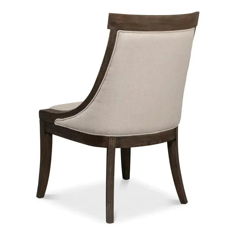 Lucas Dining Chairs Set of 2 Linen - LOOMLAN - Sarreid - Dining Chairs