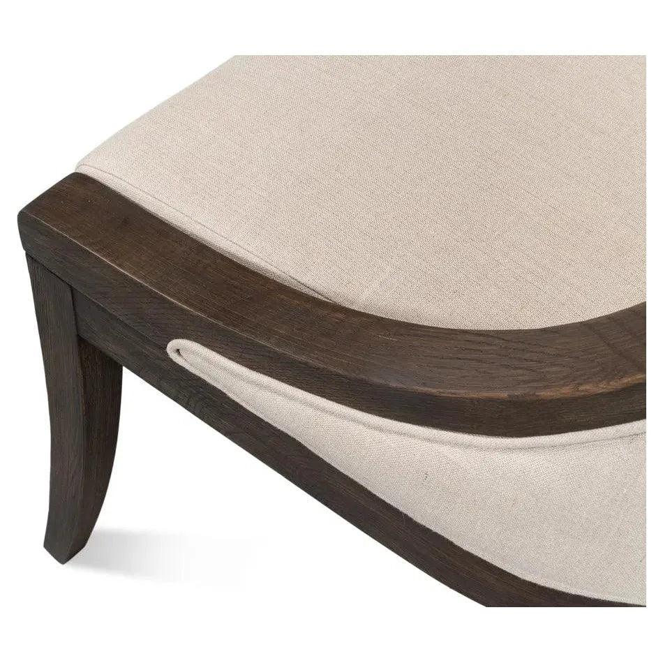 Lucas Dining Chairs Set of 2 Linen - LOOMLAN - Sarreid - Dining Chairs