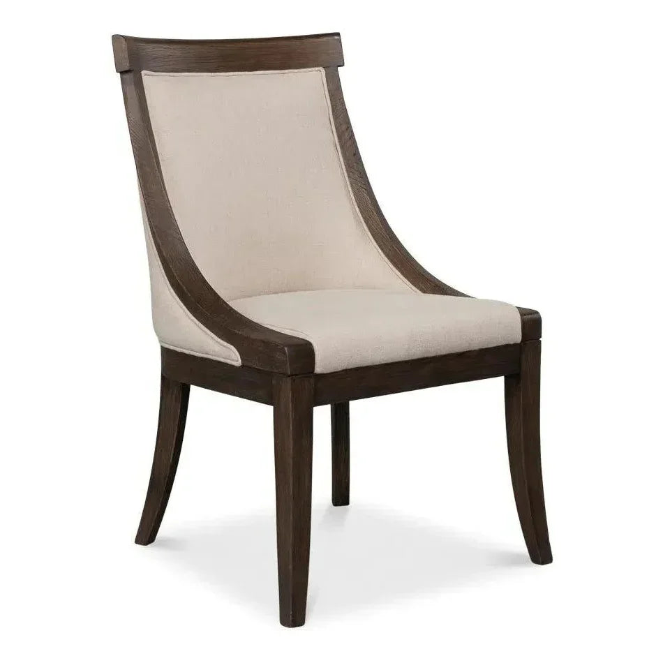 Lucas Dining Chairs Set of 2 Linen - LOOMLAN - Sarreid - Dining Chairs