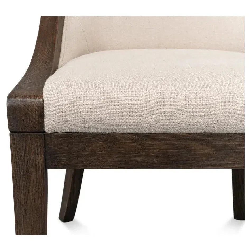 Lucas Dining Chairs Set of 2 Linen - LOOMLAN - Sarreid - Dining Chairs