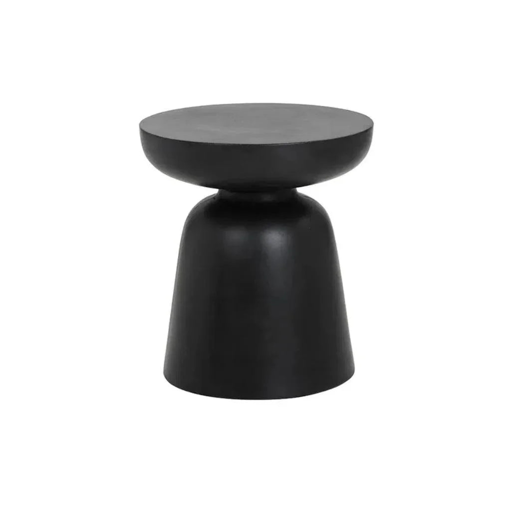 SUNPAN Lucida Concrete Outdoor Round End Table