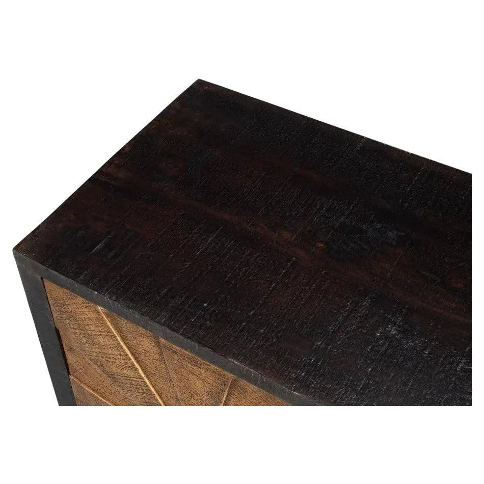 Sarreid Luke Wood and Metal Brown 3 Door Sideboard