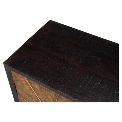 Sarreid Luke Wood and Metal Brown 3 Door Sideboard