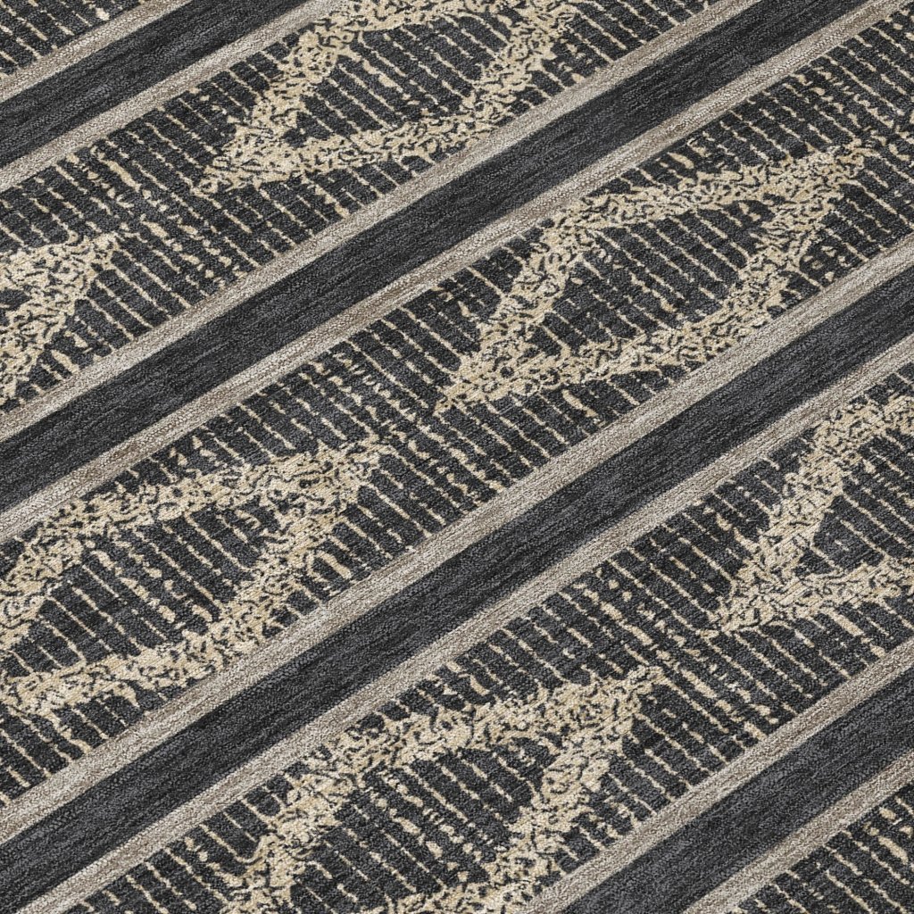 LOOMLAN Rugs Lume Black Washable Indoor-Outdoor Rug