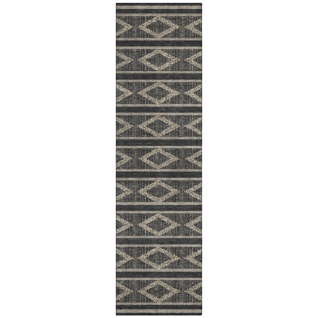 LOOMLAN Rugs Lume Black Washable Indoor-Outdoor Rug