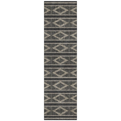 LOOMLAN Rugs Lume Black Washable Indoor-Outdoor Rug