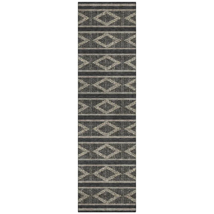 LOOMLAN Rugs Lume Black Washable Indoor-Outdoor Rug