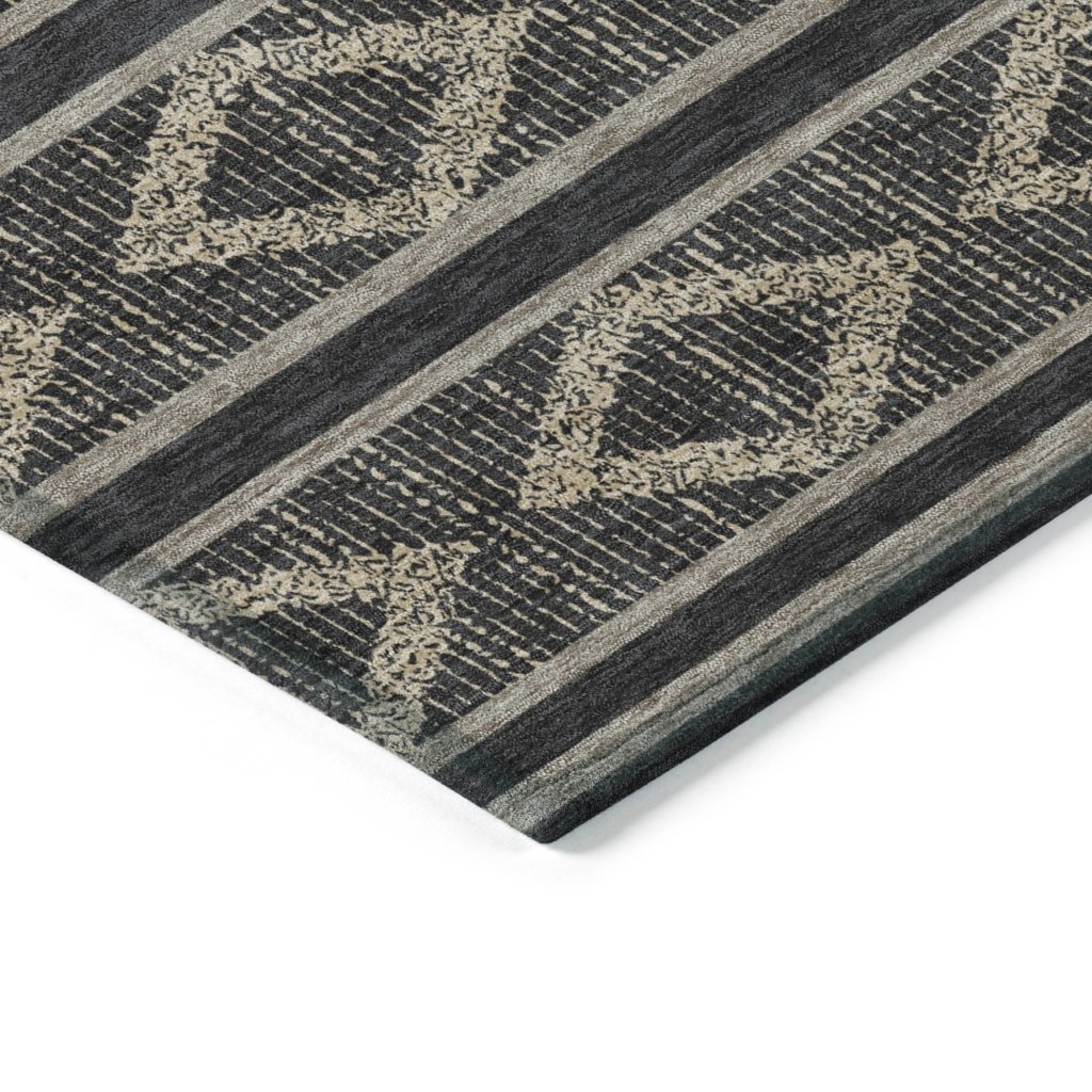 LOOMLAN Rugs Lume Black Washable Indoor-Outdoor Rug