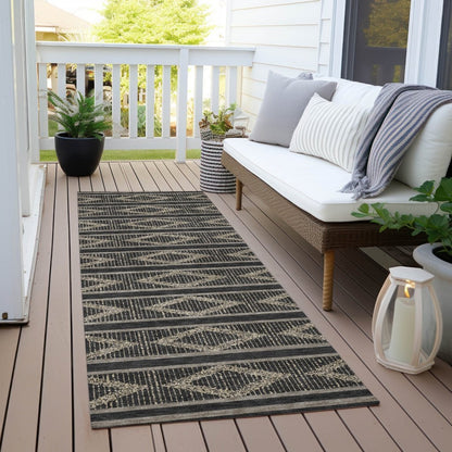 LOOMLAN Rugs Lume Black Washable Indoor-Outdoor Rug