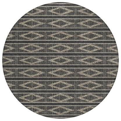 LOOMLAN Rugs Lume Black Washable Indoor-Outdoor Rug