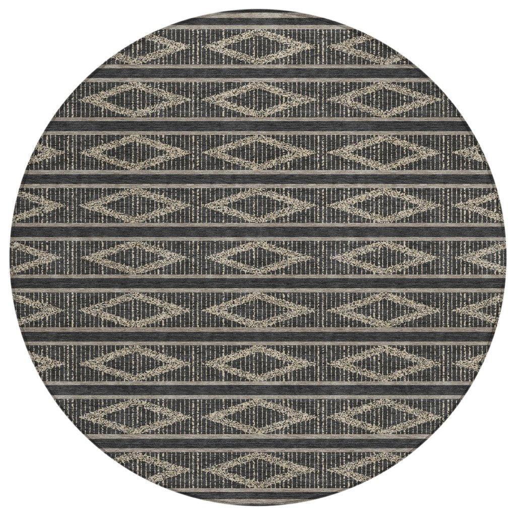 LOOMLAN Rugs Lume Black Washable Indoor-Outdoor Rug