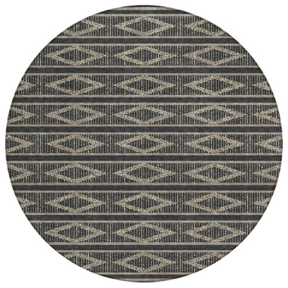 LOOMLAN Rugs Lume Black Washable Indoor-Outdoor Rug