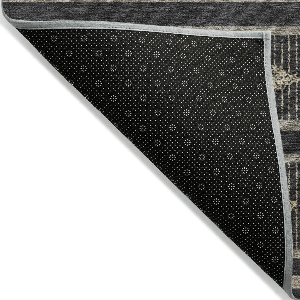 LOOMLAN Rugs Lume Black Washable Indoor-Outdoor Rug