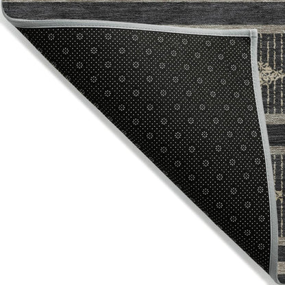 LOOMLAN Rugs Lume Black Washable Indoor-Outdoor Rug