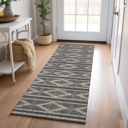 LOOMLAN Rugs Lume Black Washable Indoor-Outdoor Rug